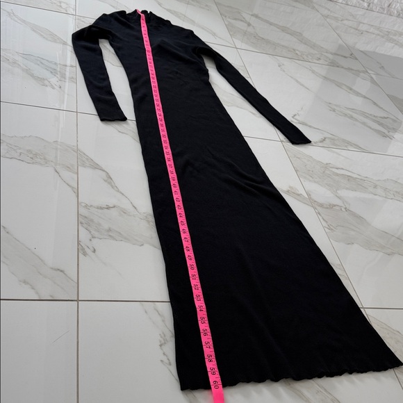 NWT BALENCIAGA Ribbed-knit turtleneck maxi dress Black Size Medium Authentic - Picture 13 of 16